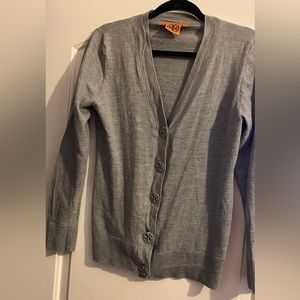 Tory Burch Gray Cardigan Grey Bottoms Size XL In Very Good Condition